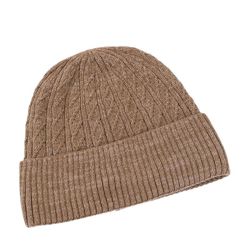 Wool hat women's winter new pullover hat warm windproof wool hat men's outdoor cold-proof knitted hat ear protection hat