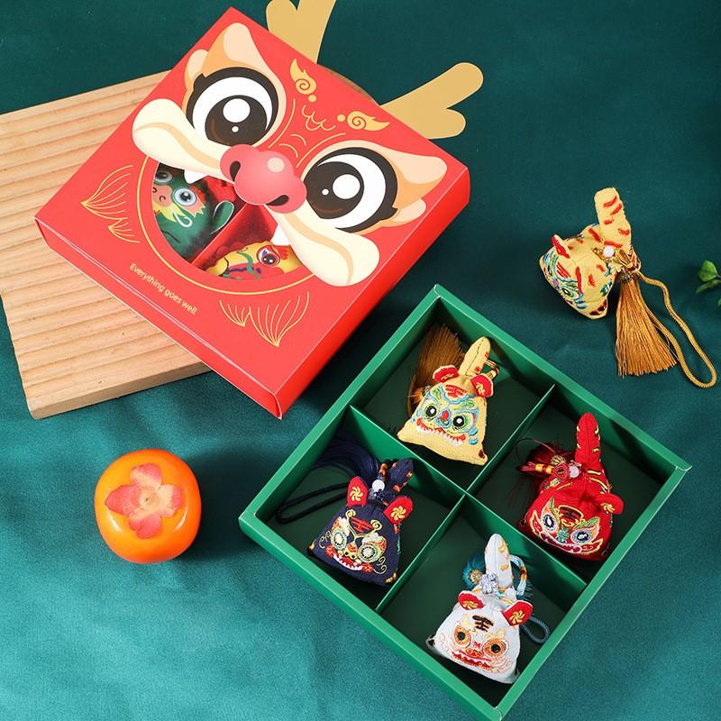 Dragon Boat Festival Sachet Perfume Bag Three-Dimensional Embroider Tiger Pendant Finished Product Argy Wormwood Mosquito Repellent Portable