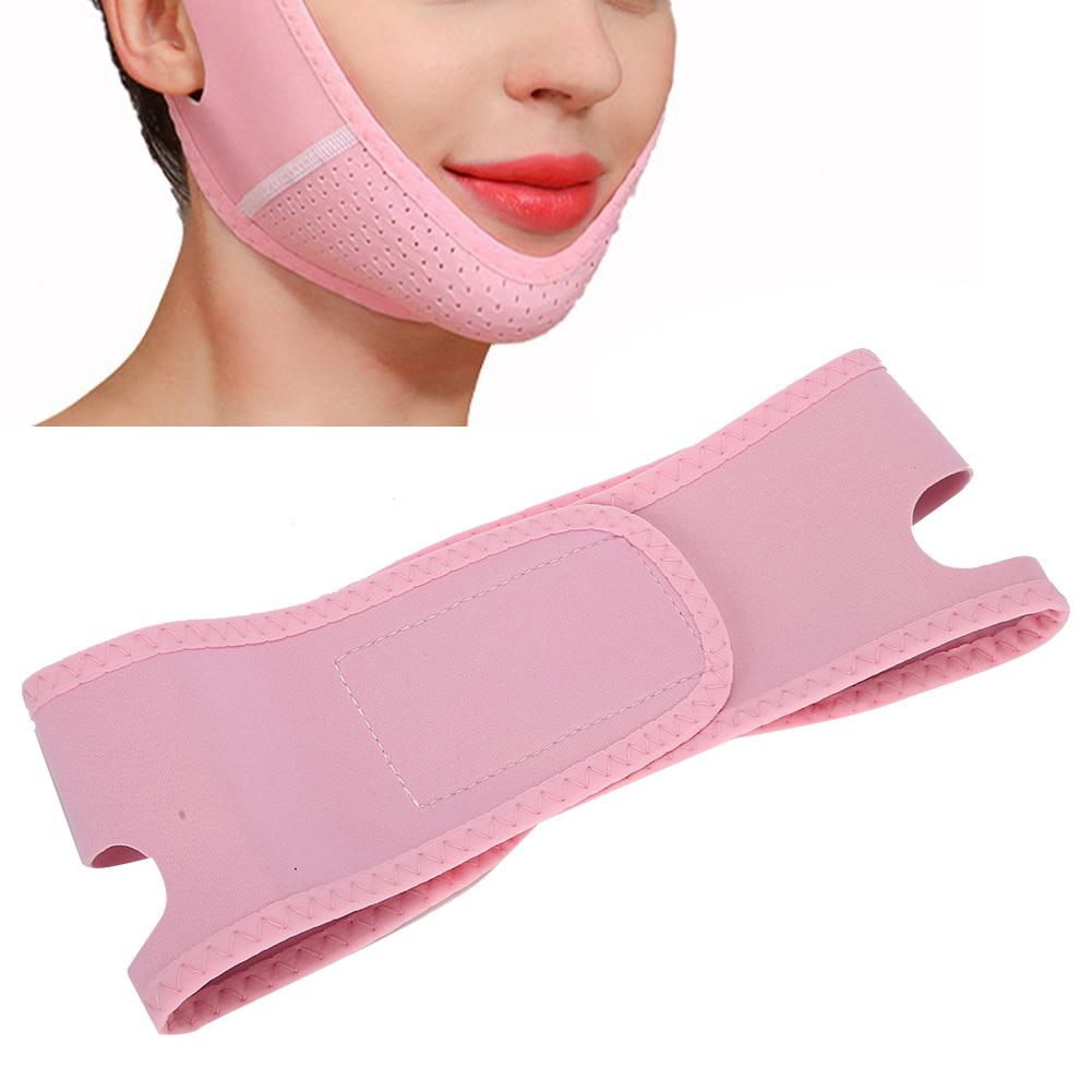 Adjustable Breathable Face Tightening Lifting Belt Elastic Face Shaping Slimming Bandage