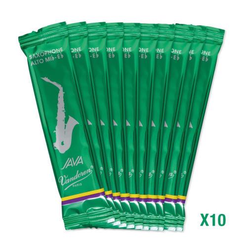 Vandoren Java Alto Saxophone Reeds, Hardness 3 (10 Reeds)