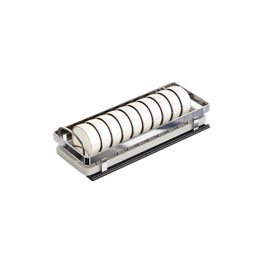 Large Pull-out Dish Rack Drawer Type Dish Drainer Storage Rack Durable Cabinets Organizer  Kitchen