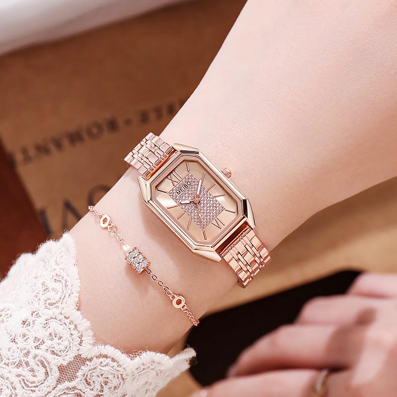 Meibo Square Retro Women'S Watch Steel Belt Women'S Watch