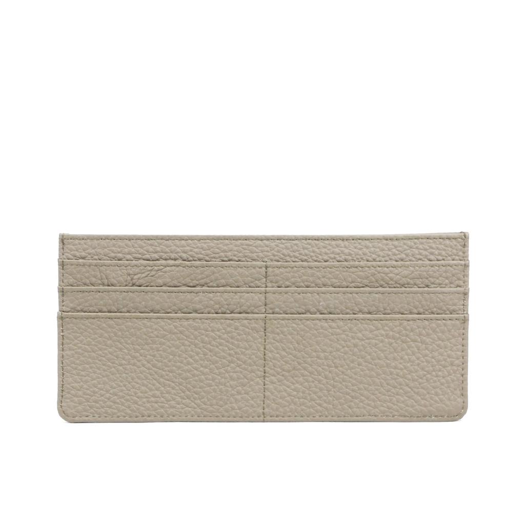 Carteira de Cartão Feminina em Couro Genuíno Carteira Plana Slim Porta-Moedas com Zíper Carteira Longa de Couro Ultrafina Carteras Para Mujer Portfel Damski
