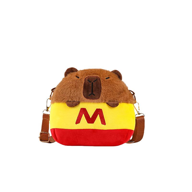 

Kapibara plush bag new water guinea pig doll bag girl student daily versatile messenger storage bag