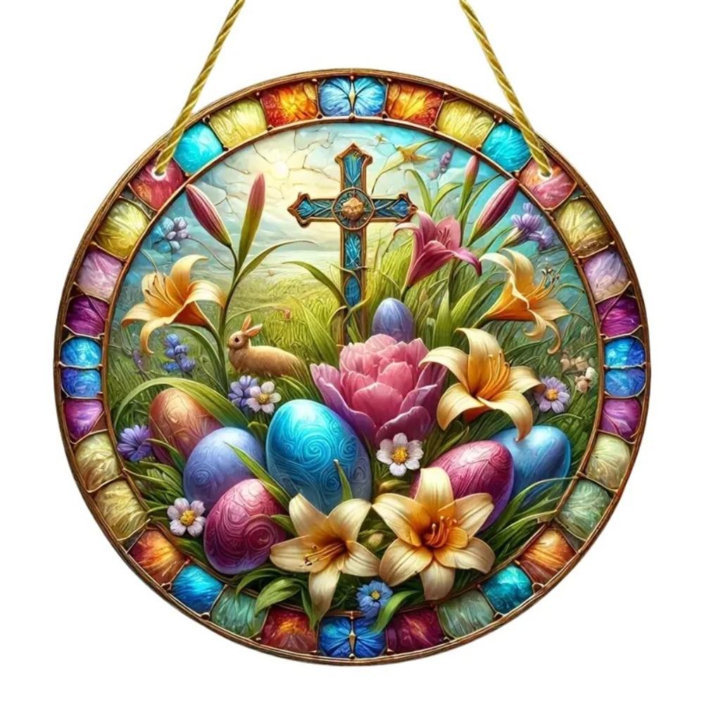 Prinzător de Paște, Decorațiune Rotundă Acrilică Suspendată, Decor Inovator pentru Casă, Perfect Durabil pentru Dormitor, Magazin, Birou, Bucătărie