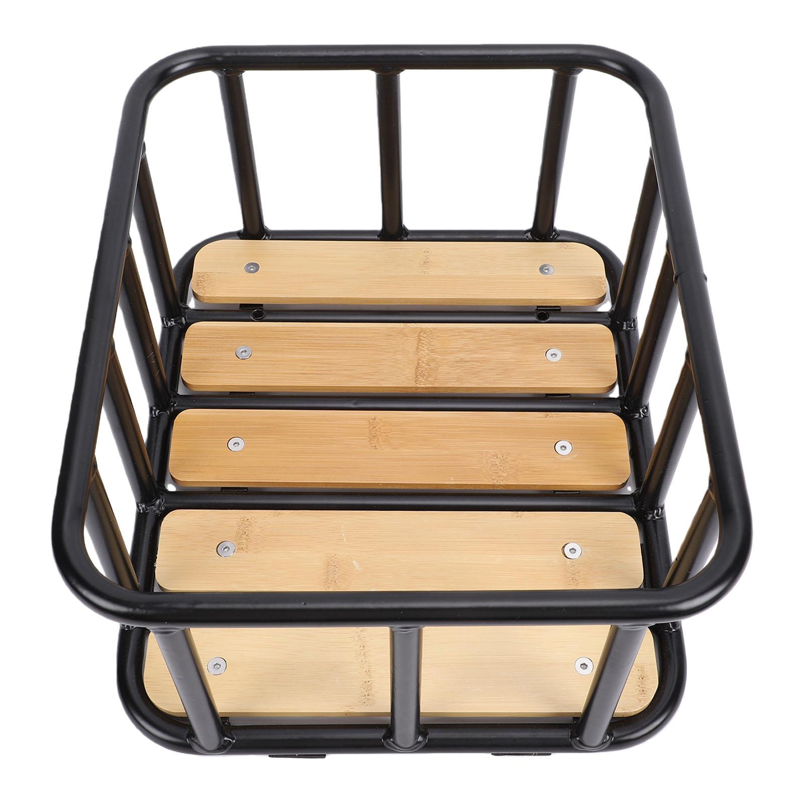 Bike Basket Rear Aluminum Wood Bike