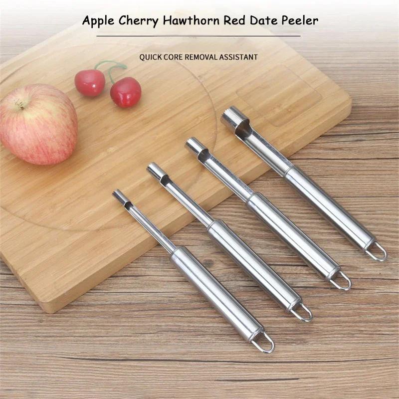 1/4PCS Stainless Steel Fruit Corer Red Dates Cherry Apple Pear Corer Fruit Seed Core Remover Slicer Knife Fruit Vegetable Tools
