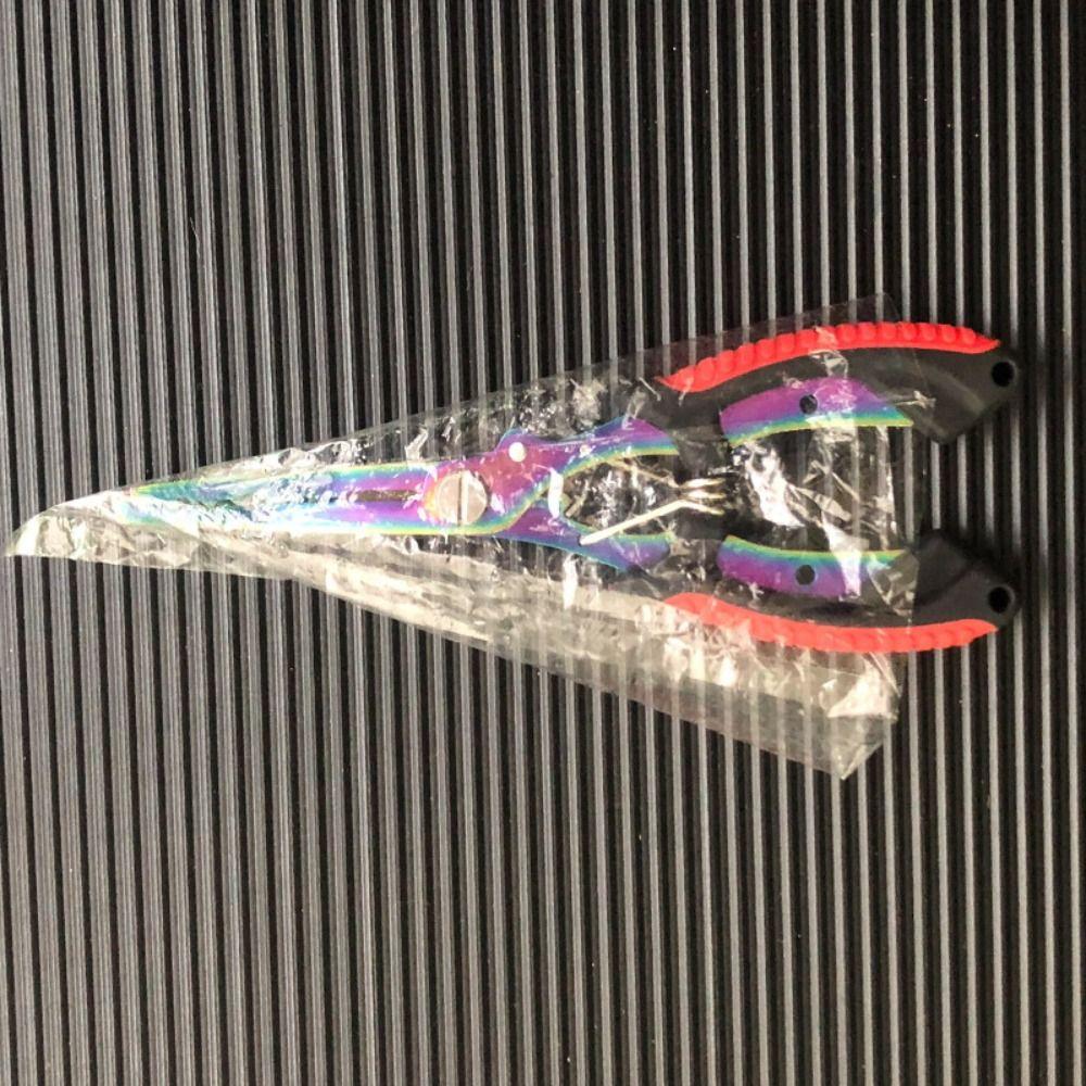 

Рыболовные плоскогубцы с пластиковой ручкой, из нержавеющей стали, экстракторы крючков, кусачки для лески, многофункциональные A