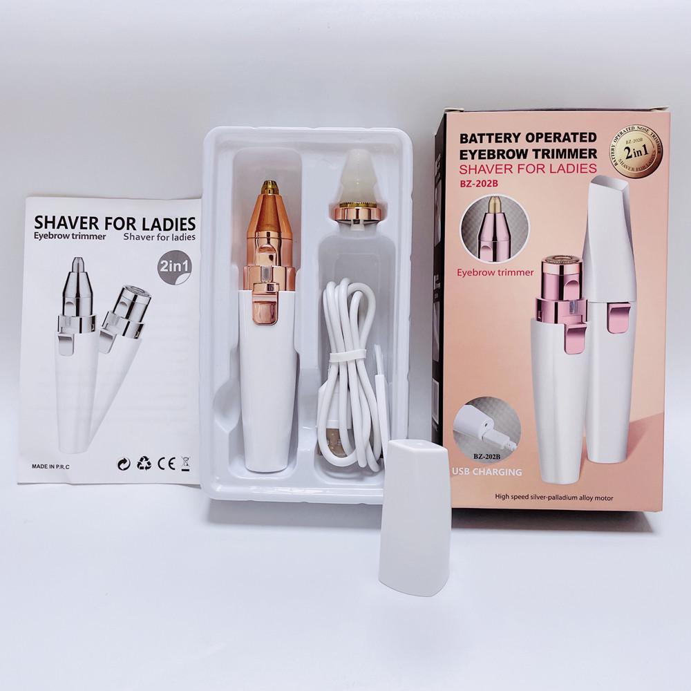 Cross-border USB Rechargeable Women's Eyebrow & Lipstick Hair Removal Shaver