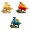 Rocking Horse Mini Statue Resin Animal Figurine Object Interior Decoration for Living Room Office Tabletop