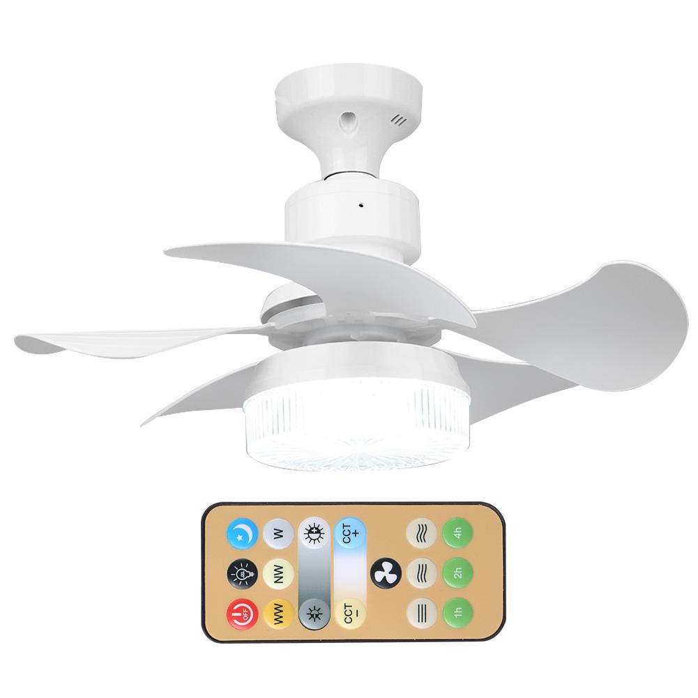 

E27/E26 Quiet Ceiling Fan Light 3 Colors Dimmable Modern Flush Mount Ceiling Fan With Remote Control 3 Speeds Ceiling Fan Lamp