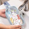 Portable Cartoon PVC Cosmetic Bag Ins Storage Bags Handbag Transparent Wash Bag  Travel