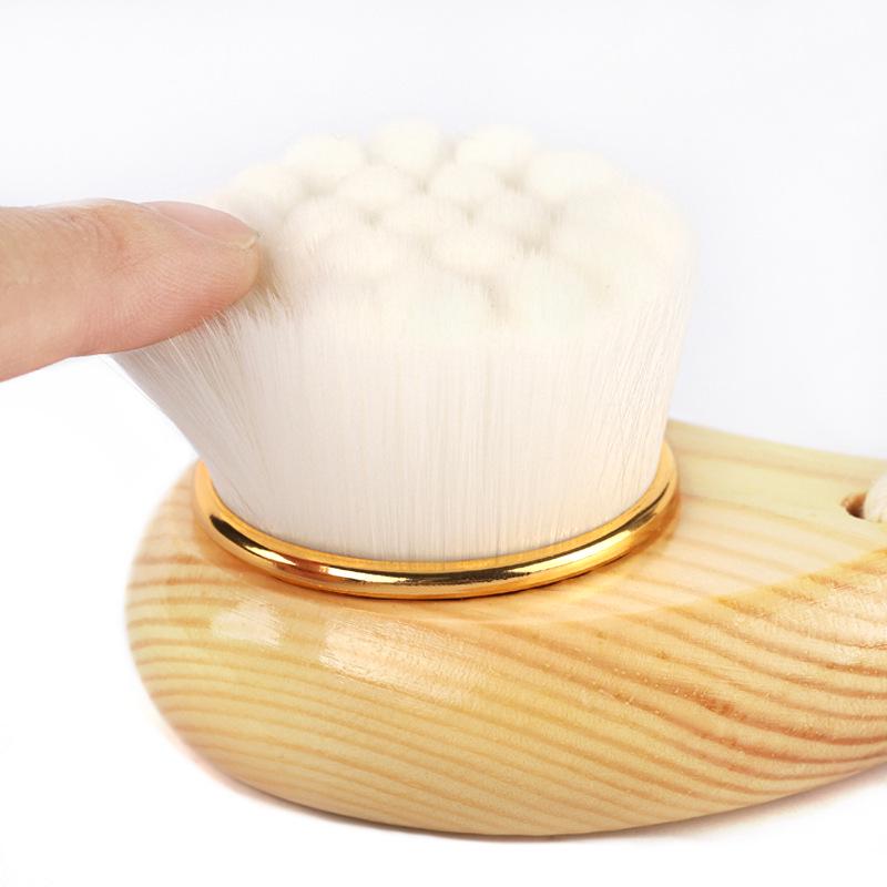 Manual Wooden Face Cleansing Brush with Soft Bristles for Makeup Removal and Deep Cleaning