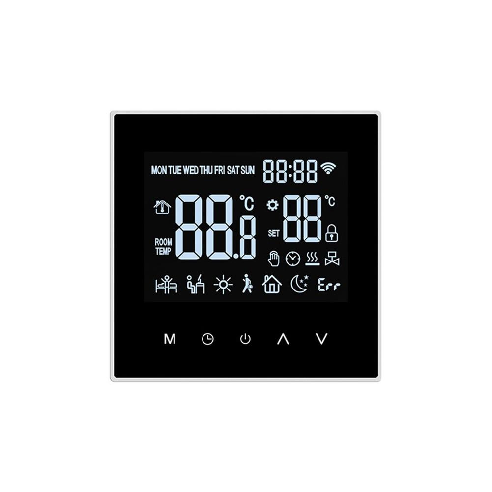 Touchscreen WiFi Water Heater Controller Compatible with For Tuya Featuring Voice Control and Floor Temperature Sensor
