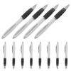 12Pcs Black Ink Retractable Ballpoint Pens Smooth Writing 1.0mm Medium Point Comfortable Grip for Office School Note Taking