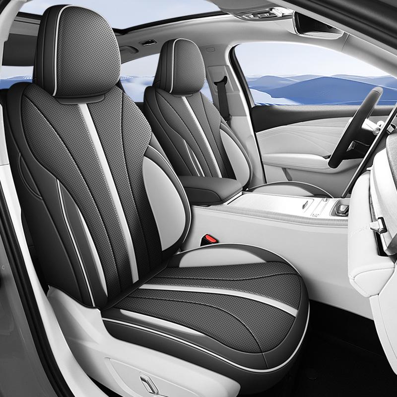 Xingrui L Full Leather Car Seat Cushion for Five-Seat Vehicles - New Model for All Seasons