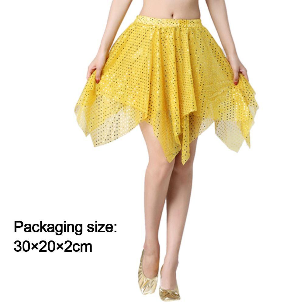 New Women's Performance Dance Costume Skirt Sequined Shiny Skirt Latin Adult Dance Skirt Belly Dance Costume