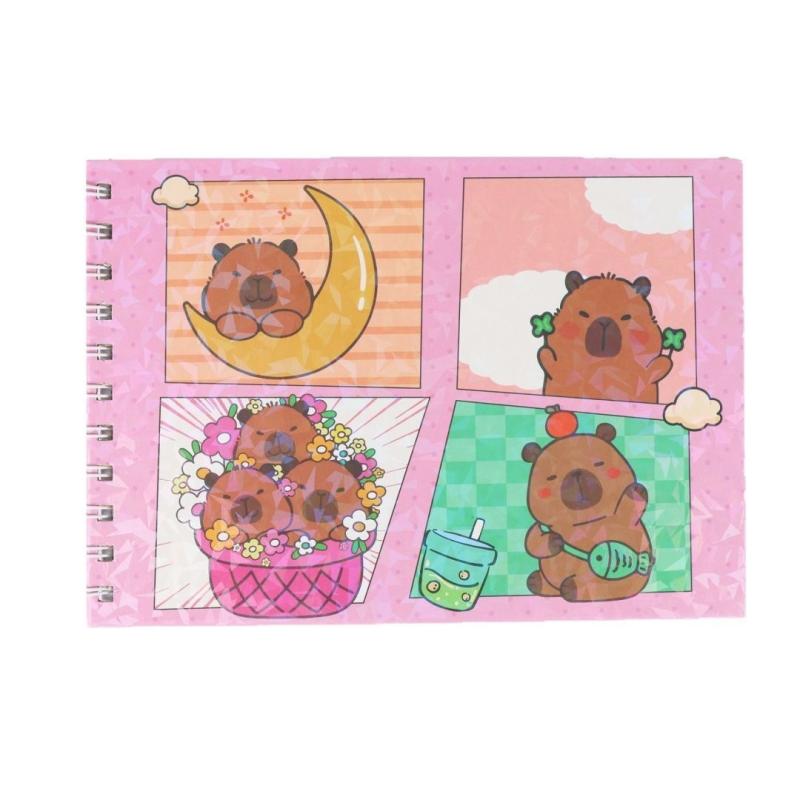 Kreativní roztomilé postavičky kapybary omalovánky dětské omalovánky zvířecí téma graffiti malovací kniha dárek k narozeninám pro děti