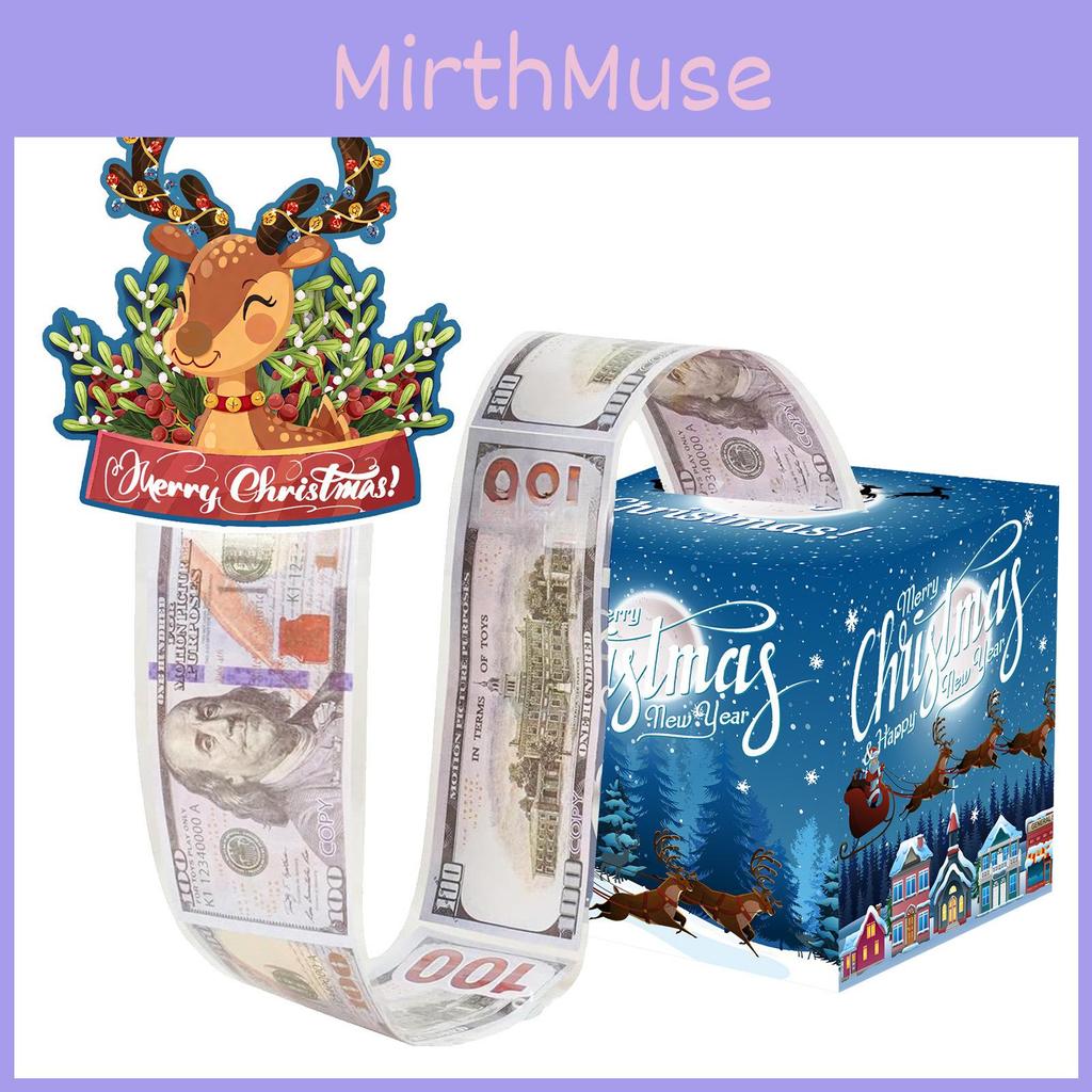 Christmas Theme Gift Box With Deep Blue Reindeer Design For Holiday Party Decor