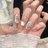 Handmade Wearable Nails with a High-End Feel, Cat-Eye Nail Art, Versatile and Luxurious, Travel-Friendly, Brightening Effect, Handmade Nail Art
