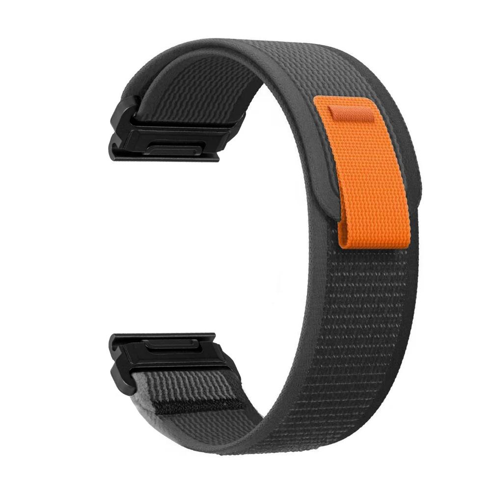 

22mm 26mm Nylon Strap For Garmin Epix Pro 51mm 47mm Mk2i/Mk1 Enduro MARQ Gen 2 Outdoor Canvas Trail Loop Braided Quick Fit Bands QuickFit 22MM черный серый