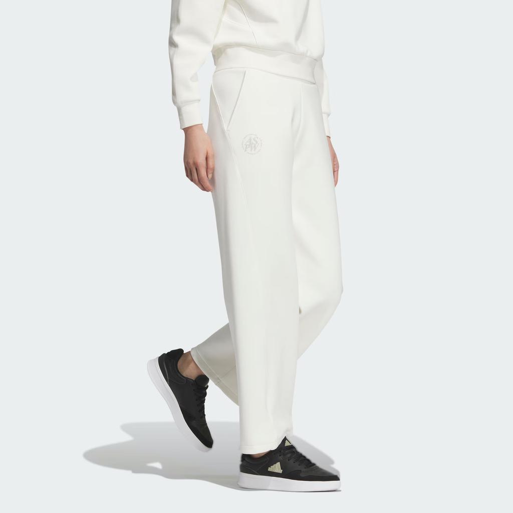 New Adidas Lounge FW24 Casual Pants Women's Jade White JJ3555
