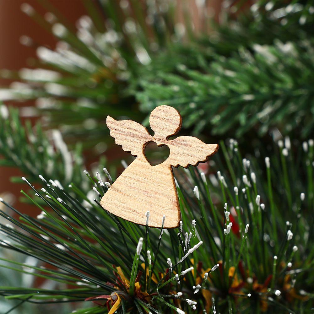 Wood Chip Xmas Tree Hanging Ornament Christmas Party Decorations Snowman Snowflake Gift Decor