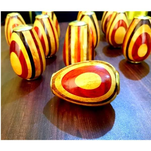 Eiförmiges Messing- und Holz-Kaleidoskop Handgefertigtes Geschenk Premium-Kaleidoskop