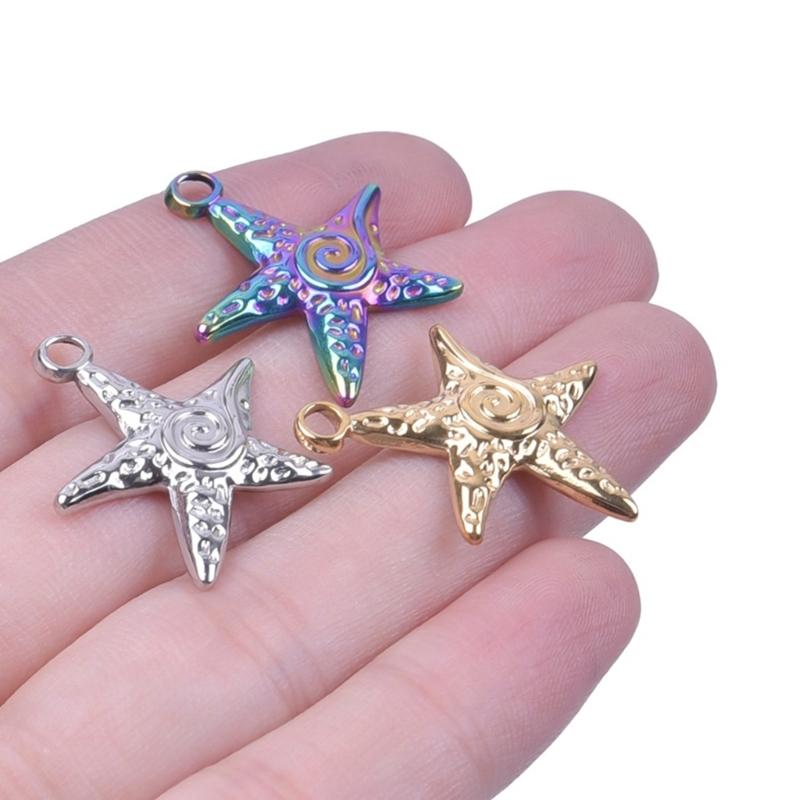 Star Necklace Y2K for Teen Girls Women Starfish Pendant Summer Jewelry Starfish Ocean Sea-Life Necklace Clavicle Chain
