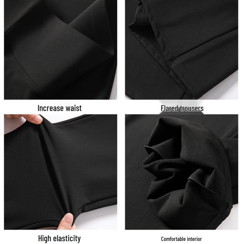 LangSha Women's Flared Velvet-Lined Shark Leggings