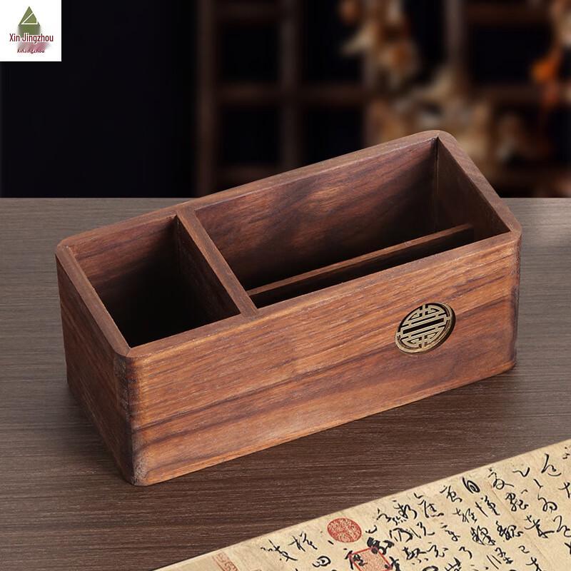 Retro Solid Wood Pen Holder Gift Set
