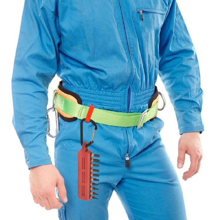 Silikon-Montierte Schraubendreher-Bit-Halter mit 10 Aufbewahrungsplätzen und Karabiner für Mechaniker und Heimwerkerprojekte