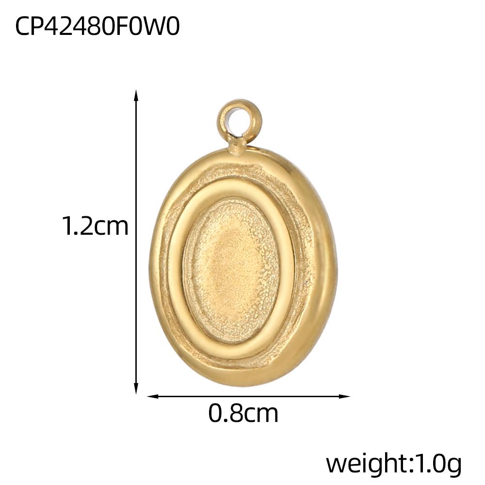 CARLIDANA Hot Sale Stainless Steel Charm Flower Moon Star Hamsa Evil Eye Necklace Inset Stone Pendants Women's DIY Jewelry