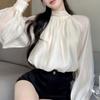 Navava Women S Ribbon Neck Long Sleeve blouSe Nb2487