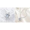 Women's S925 Sterling Silver Sparkling Cauliflower Moissanite Necklace Six-Prong Minimalist Luxury Fashion Clavicle Chain