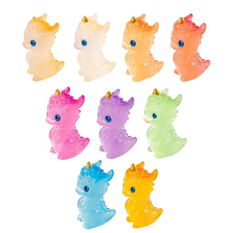 Mini Luminous Zodiac Dragon Figurine Simulation Loong Ornament Micro Landscape Car Interior Home Desktop New Year Decoration