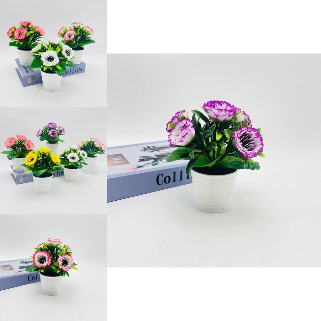 Handmade Peony Silk Bloom Mini Potted Decor For Events And Photo Shoots