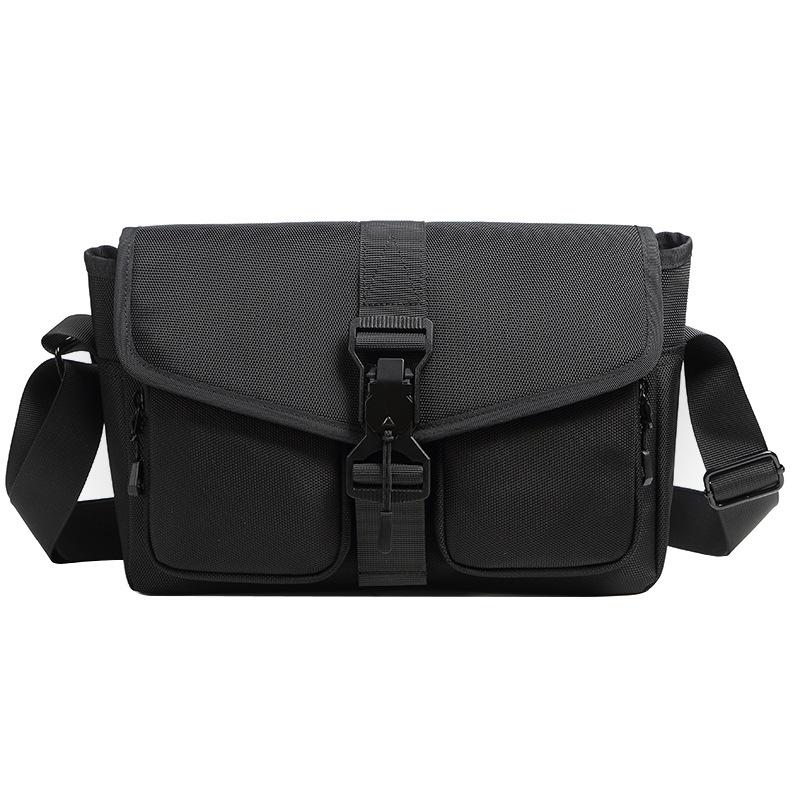 Ballistic Nylon Crossbody Bag, Men s Functional Wind-driven Magnetic Buckle Shoulder Bag, High-end Sense, Large Capacity Mailman Bag, Men s Style чёрный