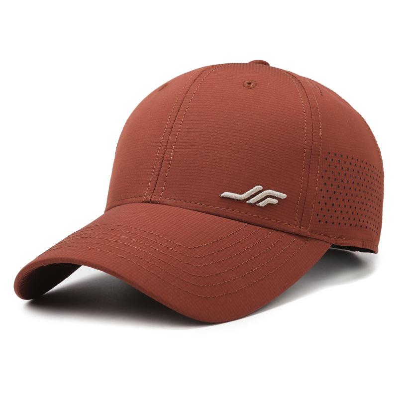 

New minimalist and stylish perforated baseball cap: perfect for outdoor leisure, sun protection and a versatile, unique look; unisex style помаранчевий