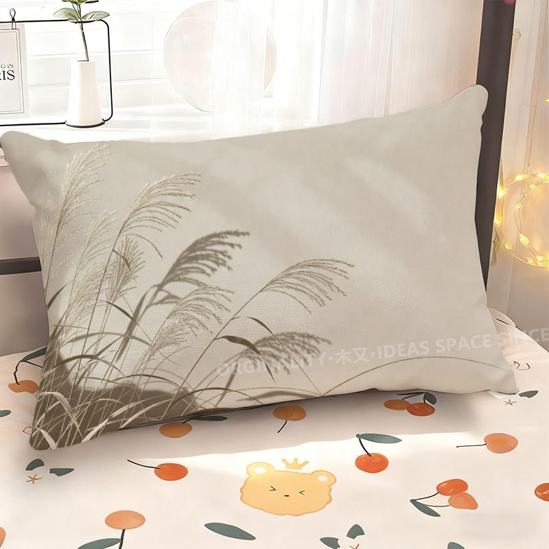Minimalist Grass Pattern Pillowcase Suitable For Sofa Bedroom Car Pillow Cover Cushion Rectangular Back Cushion