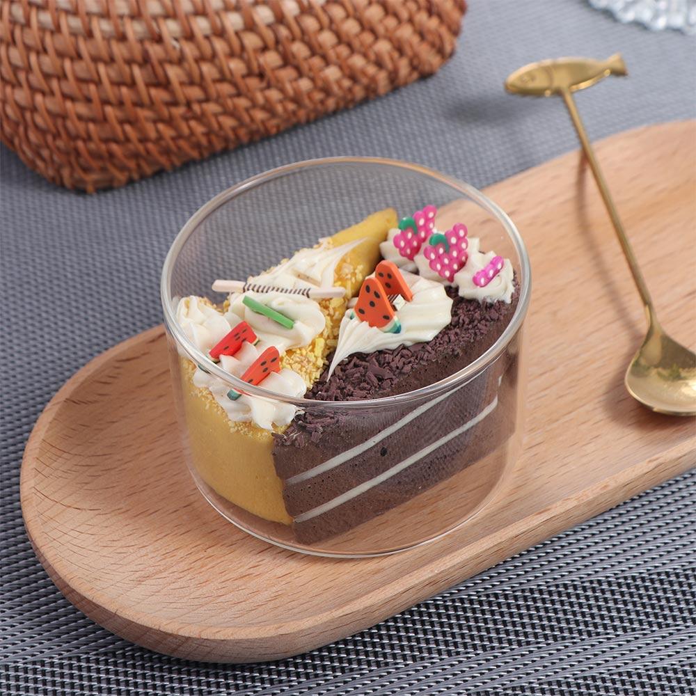 Runde Servierschalen Transparente Süßigkeitenschalen Praktisches Desserttablett Tiramisu