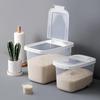 Transparent Plastic Rice Storage Container with Wheels