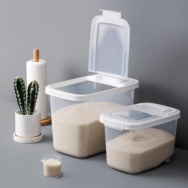Chahua Transparent Plastic Rice Storage Container with Wheels