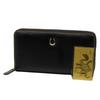 Round Money Luck Feng and Long Wallet Gold Lucky [Saint Homme] Wallet, Black, Shui, Men's Women's (14. [White Snake] Amulet)