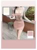 Korean Autumn 2025 Slimming Waist Sleeveless High-Waist Camisole Dress with Big Collar