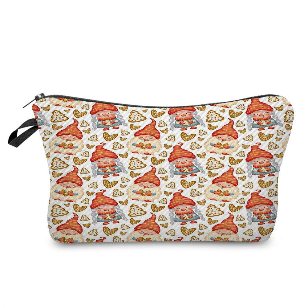 Women Snowman Print Cosmetic Bag Toiletries Organize Travel Storage Case 6766
