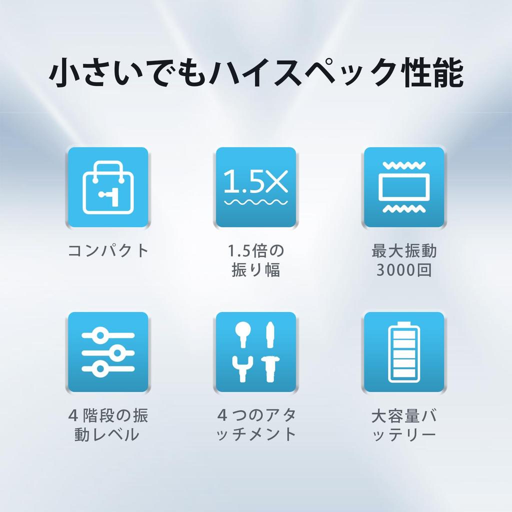 Mini Myofascial Release Massager with 15-Minute Auto-Off Function, Type-C Rechargeable, Portable, Includes Storage Case & Japanese Instruction Manual,