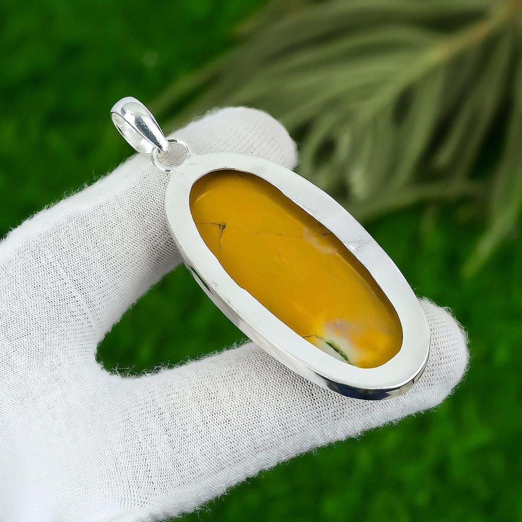 Natural Mookaite Handmade Mother Birthday Bezel Boho New Pendant Sterling Silver