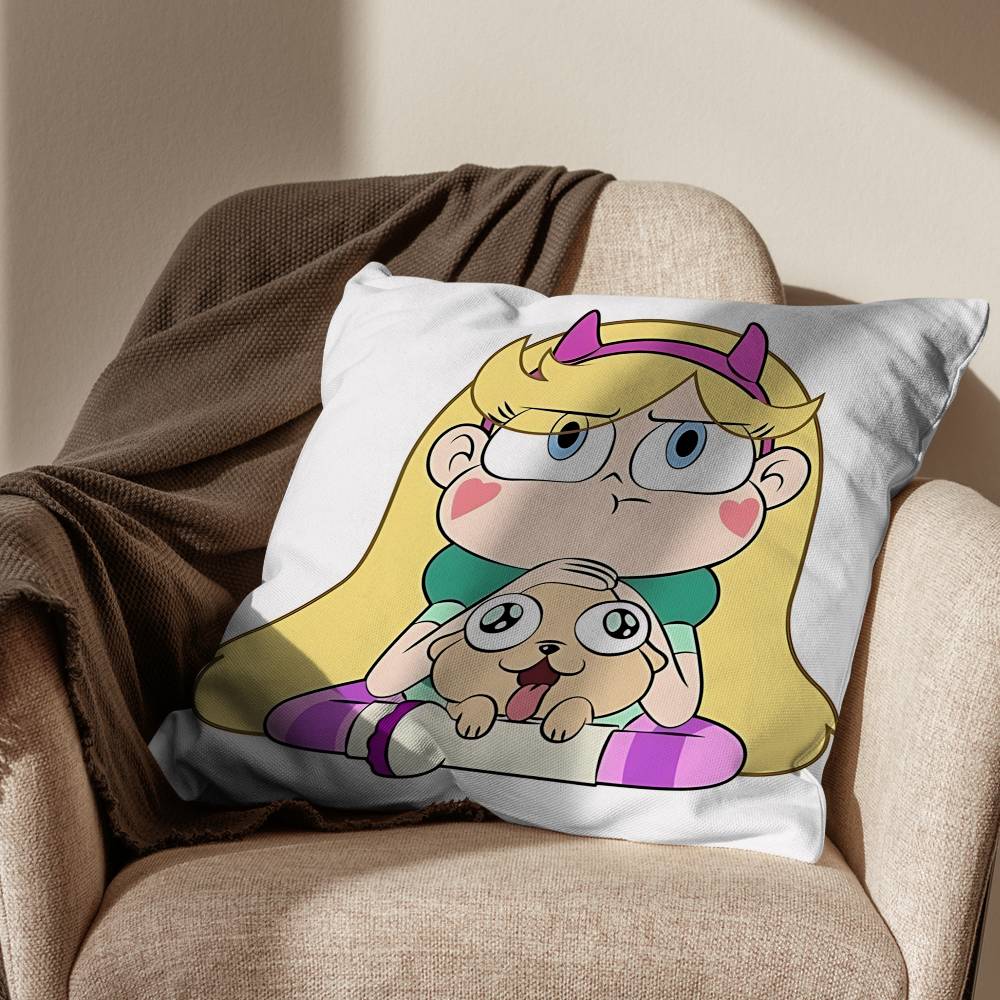 

cute Star vs the Forces of Evil Pillow Case Square DoubleSided Printing Short Plush Sofa Cushion Cover Bedroom Bedside Pillow 30x30cm