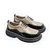 Cheap men's shoes 2025 spring new platform leather shoes fashion trend casual business color matching trendy men